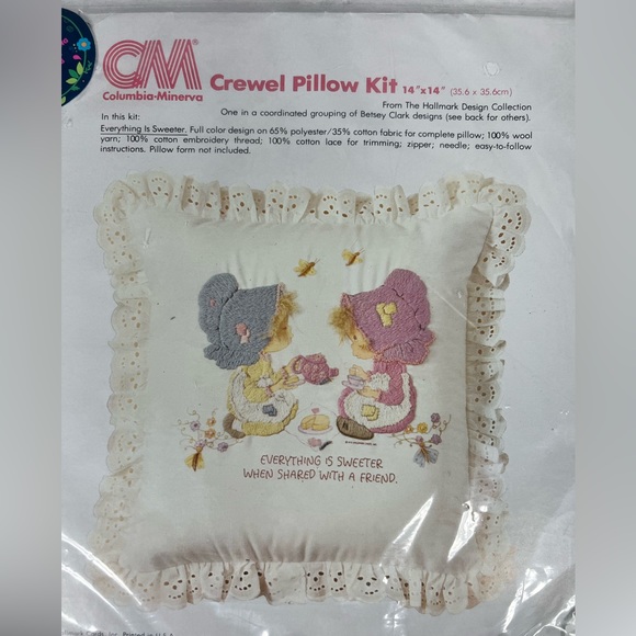 Vintage‎ New Crewel Pillow Kit 1972 - Picture 1 of 5